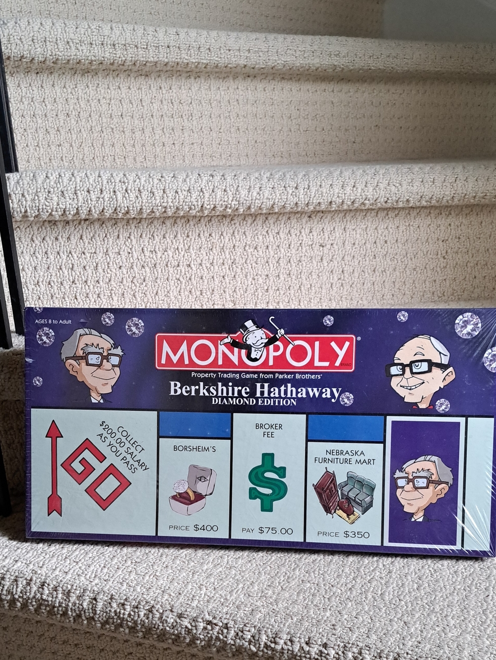 Monopoly Berkshire Hathaway Diamond Edition Warren Buffet Board Game New!
